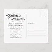 Einladung für Graduate Modernes bearbeitbares Foto (Rückseite)