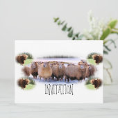 Einladung für GRILLEN oder Abendessen-Party (Stehend Vorderseite)