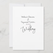 Einladung für handgeschriebene Hochzeiten (Rückseite)