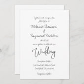 Einladung für handgeschriebene Hochzeiten (Vorne/Hinten)