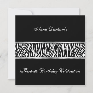 Einladung für hochklassige Tierwerbung [Zebra Blac