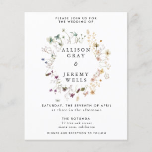 Einladung für Hochzeiten Budget Flyer