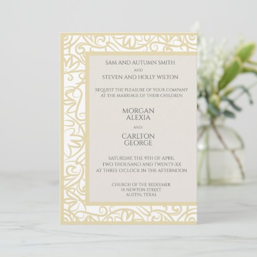 Einladung für jede Veranstaltung oder jeden Anlass (Stehend Vorderseite)