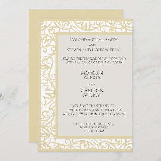 Einladung für jede Veranstaltung oder jeden Anlass (Vorne/Hinten)