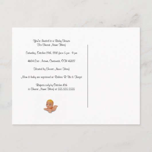 Einladung für Junge oder Mädchen mit individueller (Rückseite)