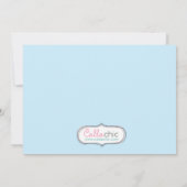 Einladung für Jungen zum 1. Geburtstag (Rückseite)