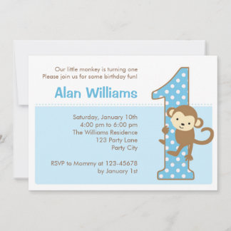 Einladung für Jungen zum 1. Geburtstag