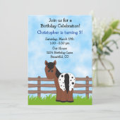 Einladung für Jungen zum Geburtstag (Stehend Vorderseite)