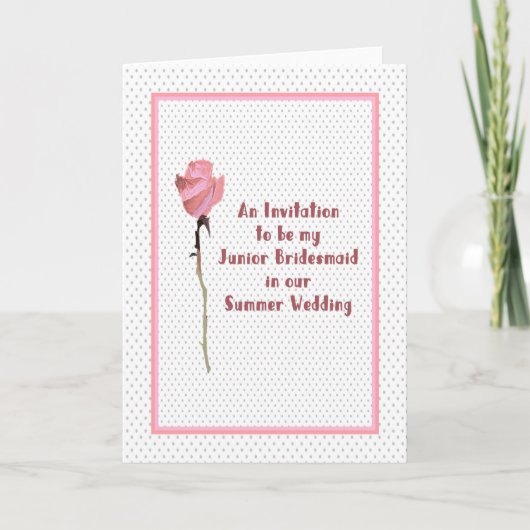 Einladung für Junior Bridesmaid bei der Sommerhoch (Vorderseite)