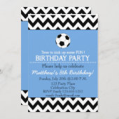 Einladung für Kinder der Fußball-Geburtstagsparty (Vorne/Hinten)