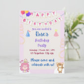 Einladung für Kinder zum Geburtstag (Stehend Vorderseite)