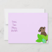 Einladung für kleine Affen-Babydusche (Rückseite)