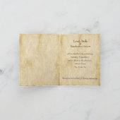 Einladung für kleine Vintage Hochzeiten (Innenseite)