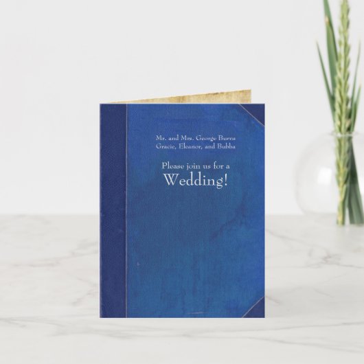 Einladung für kleine Vintage Hochzeiten (Vorderseite)