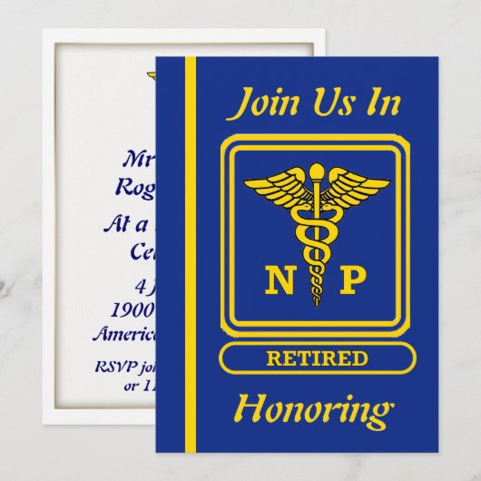 Einladung für Krankenpfleger (Vorne/Hinten)