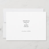 Einladung für leichte und einfache monogramm B/W-E (Rückseite)