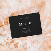 Einladung für leichte und einfache monogramm B/W-E