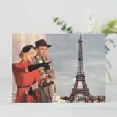 Einladung für Liebhaber von Paris (Stehend Vorderseite)
