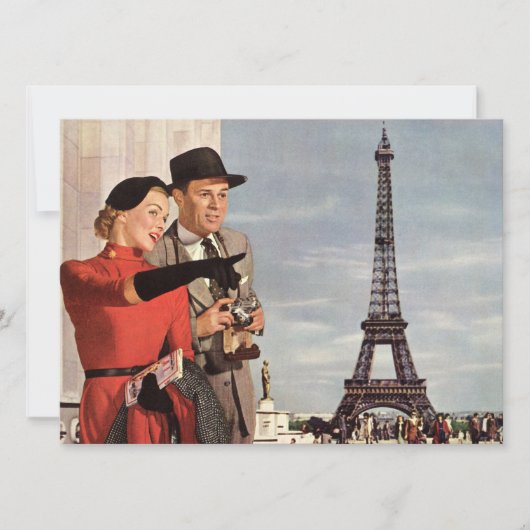 Einladung für Liebhaber von Paris (Vorderseite)