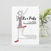 Einladung für Mädchen (Stehend Vorderseite)