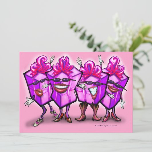 Einladung für Mädchen (Stehend Vorderseite)