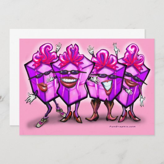 Einladung für Mädchen (Vorne/Hinten)