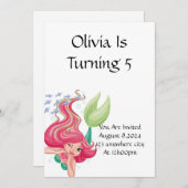 EINLADUNG FÜR MÄDCHEN AM GEBURTSTAG (Vorne/Hinten)