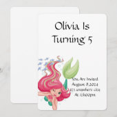 EINLADUNG FÜR MÄDCHEN AM GEBURTSTAG (Vorne/Hinten)