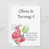 EINLADUNG FÜR MÄDCHEN AM GEBURTSTAG (Vorderseite)