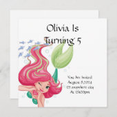 EINLADUNG FÜR MÄDCHEN AM GEBURTSTAG (Vorne/Hinten)