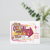 Einladung für Mädchen Postkarte (Stehend Vorderseite)