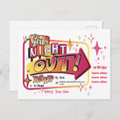 Einladung für Mädchen Postkarte (Vorne/Hinten)