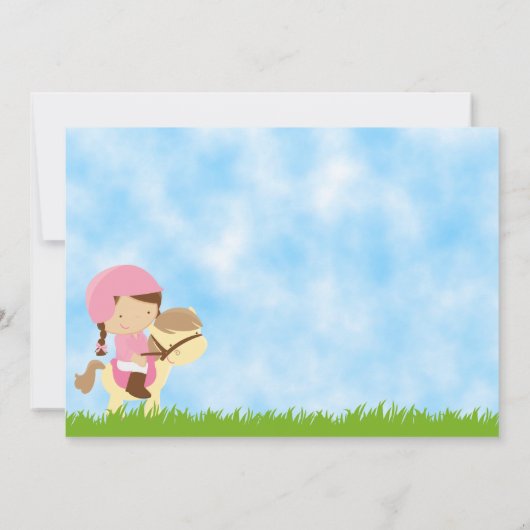 Einladung für Mädchen zum Geburtstag (Rückseite)