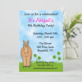 Einladung für Mädchen zum Geburtstag (Stehend Vorderseite)