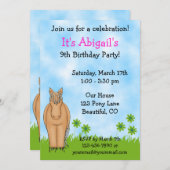 Einladung für Mädchen zum Geburtstag (Vorne/Hinten)