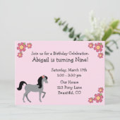 Einladung für Mädchen zum Geburtstag (Stehend Vorderseite)