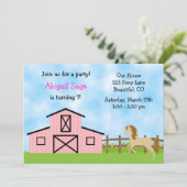 Einladung für Mädchen zum Geburtstag (Stehend Vorderseite)