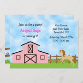 Einladung für Mädchen zum Geburtstag (Vorne/Hinten)