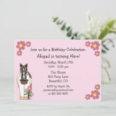 Einladung für Mädchen zum Geburtstag (Stehend Vorderseite)