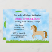 Einladung für Mädchen zum Geburtstag (Vorne/Hinten)