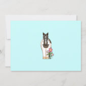 Einladung für Mädchen zum Geburtstag (Rückseite)