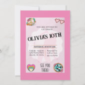 Einladung für Mädchen zum Geburtstag: schnell insp (Rückseite)