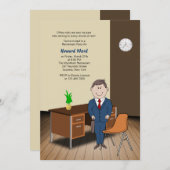Einladung für männliche Büros/Schulmitarbeiter (Vorne/Hinten)