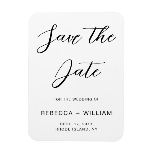 Einladung für maßgeschneiderte Hochzeiten Magnet (Vertikal)