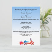 Einladung für mehrfarbige Motorräder und Flammen (Stehend Vorderseite)