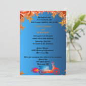 Einladung für mehrfarbige Motorradhochzeiten (Stehend Vorderseite)