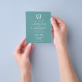 Einladung für Mongram Beach Hochzeiten Flyer (Gruppe)