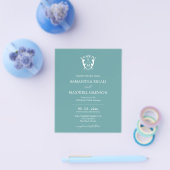 Einladung für Mongram Beach Hochzeiten Flyer (Einzeln)
