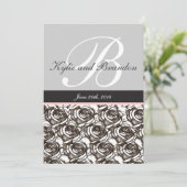 Einladung für Monogramm (Stehend Vorderseite)