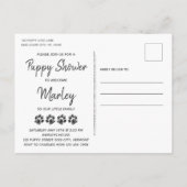 Einladung für neue Haustiere Welpen-Hundedusche (Rückseite)